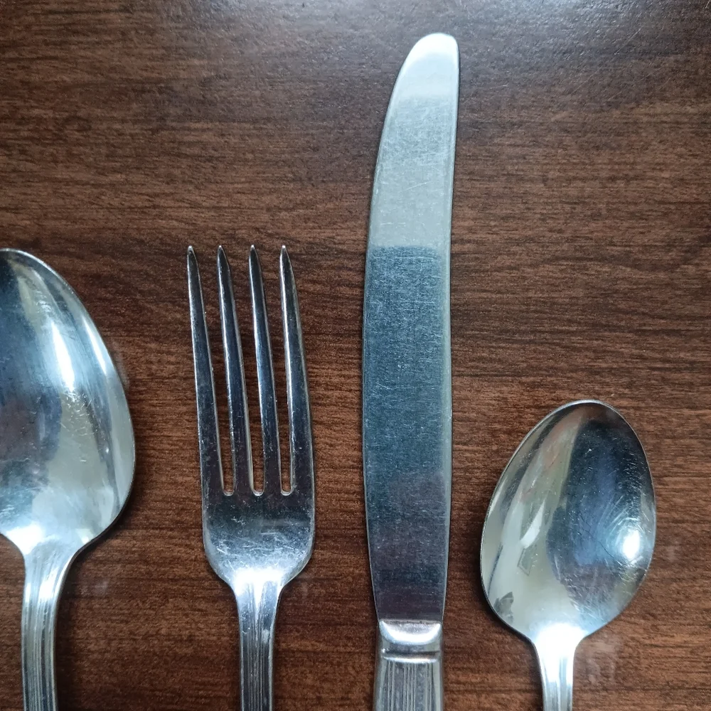 Vintage Wallace Silver 1933 Lenox Silverplated Deerfield Silverware 7 Pc. Set